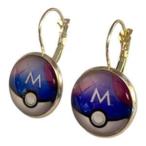 Pokémon Pokéball Dangle Earrings – Gamer Jewelry Gift – Geek Chic – NEW